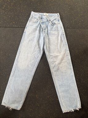 Agolde Light Blue Relaxed Straight Jeans